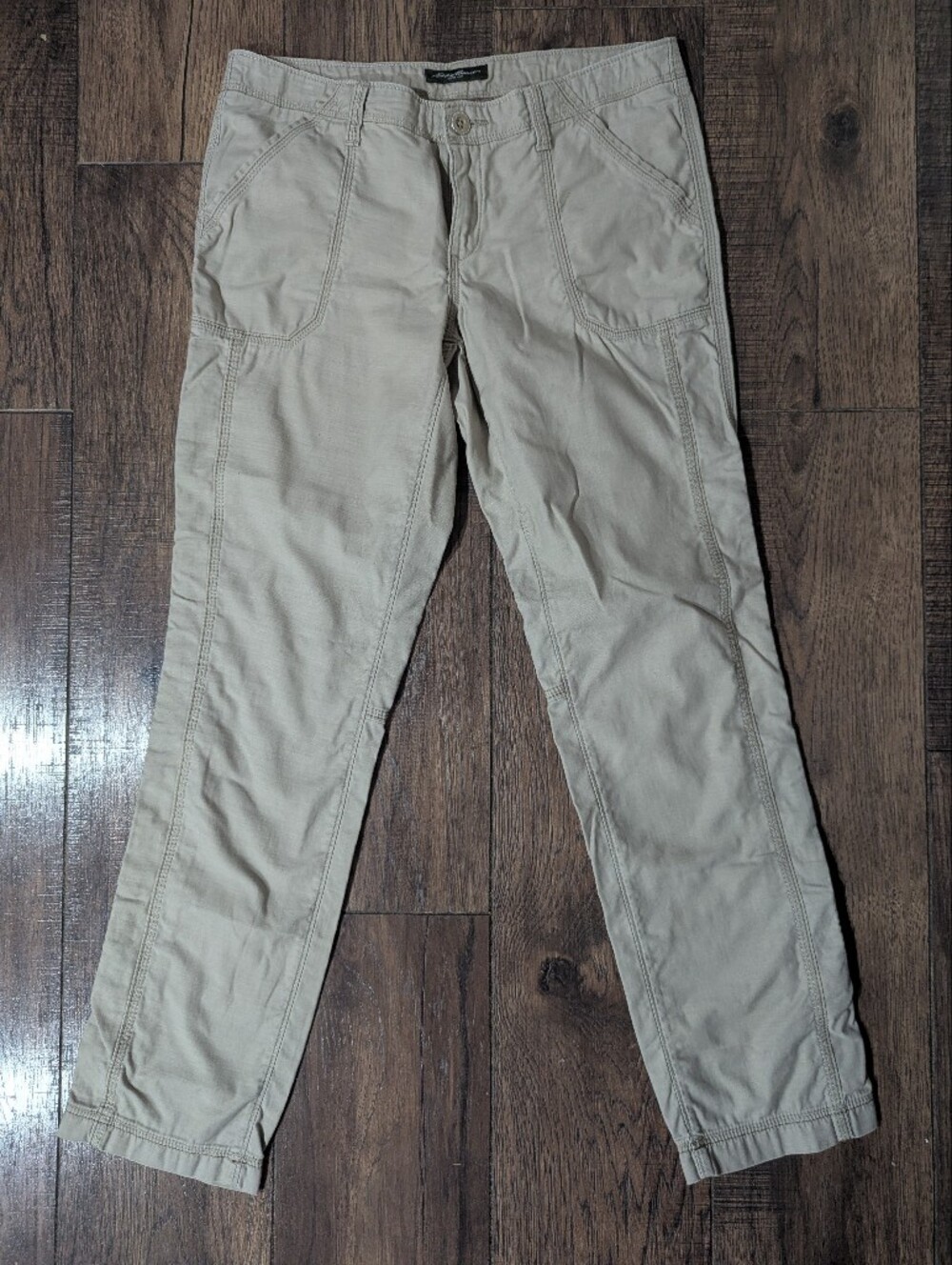 Eddie Bauer Womens Cargo Convertible Hiking Pants or Roll Tab Capris Size 4 Long